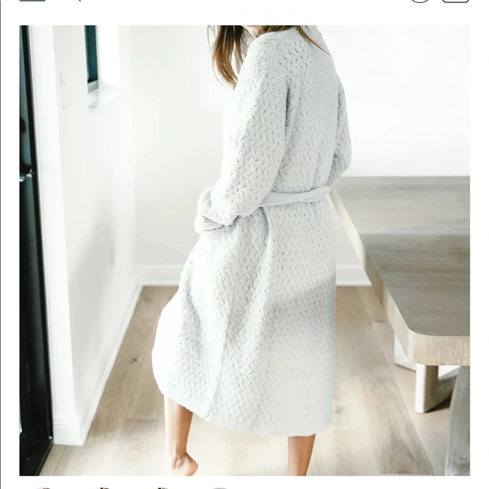 Cozy Gray Women's Robe - Picture 8 of 14